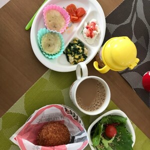 *☆離乳食手作り蒸しパンの素&ふわふわ蒸しパン☆*